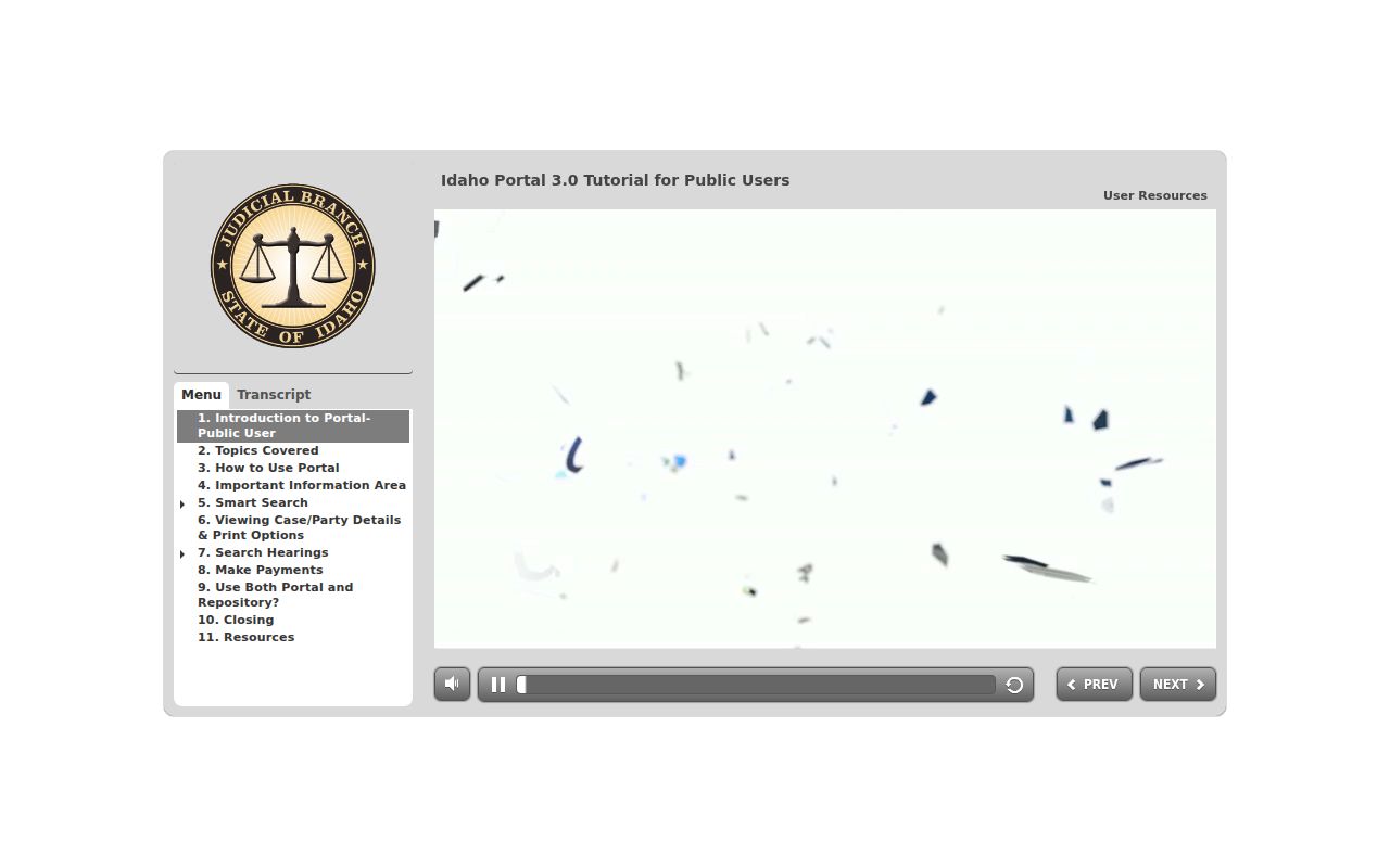 Idaho iCourt public search tutorial used for a Rexburg resident lookup